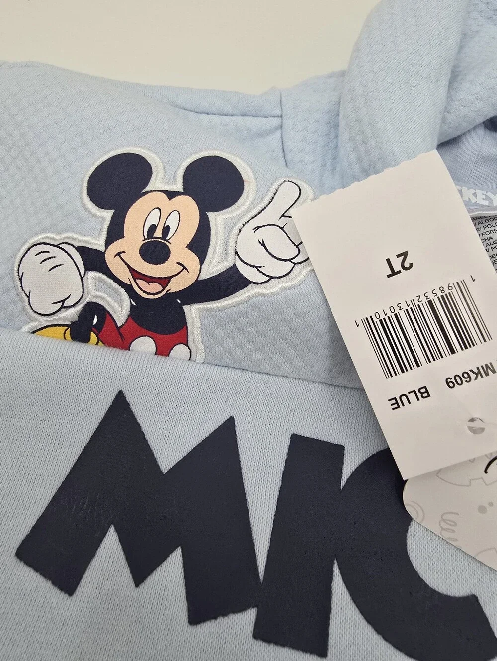 Disney Mickey Mouse Toddler Boy Blue Knit Short Set Size 2T NTW